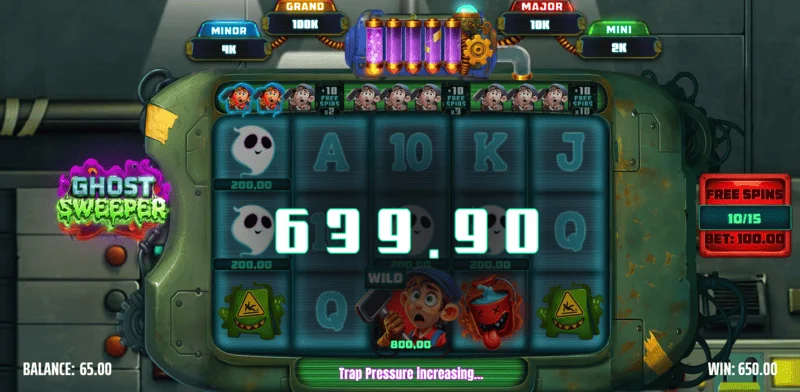 Ghost Sweeper - chiến thắng lớn trong chuỗi Free Spins với hệ số nhân